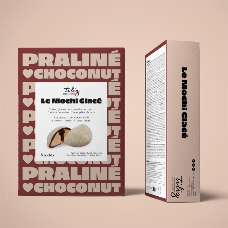 Mochi Glacé Praliné et Chocolat 210 gr x 12 pc